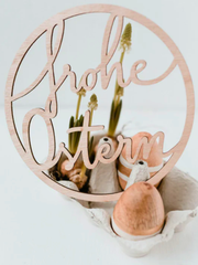 Holzkranz Frohe Ostern - Unique Flores 