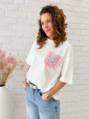 T-Shirt Leo Pocket - Unique Flores 