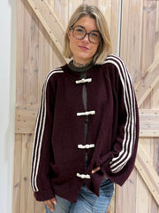 Strickjacke Brombeer