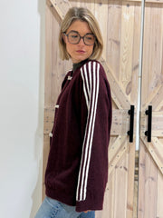 Strickjacke Brombeer