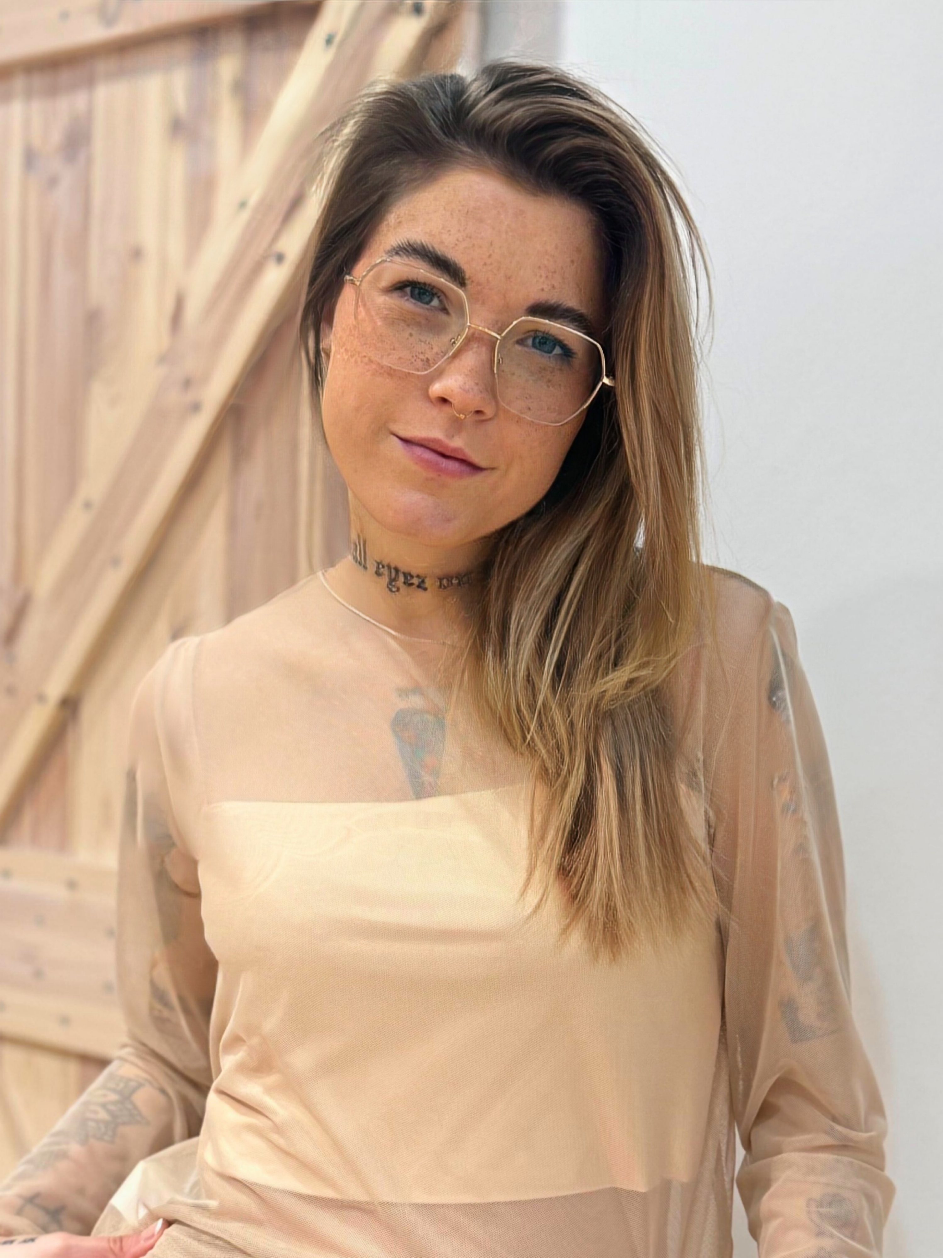 Langarmshirt Transparent - Unique Flores 