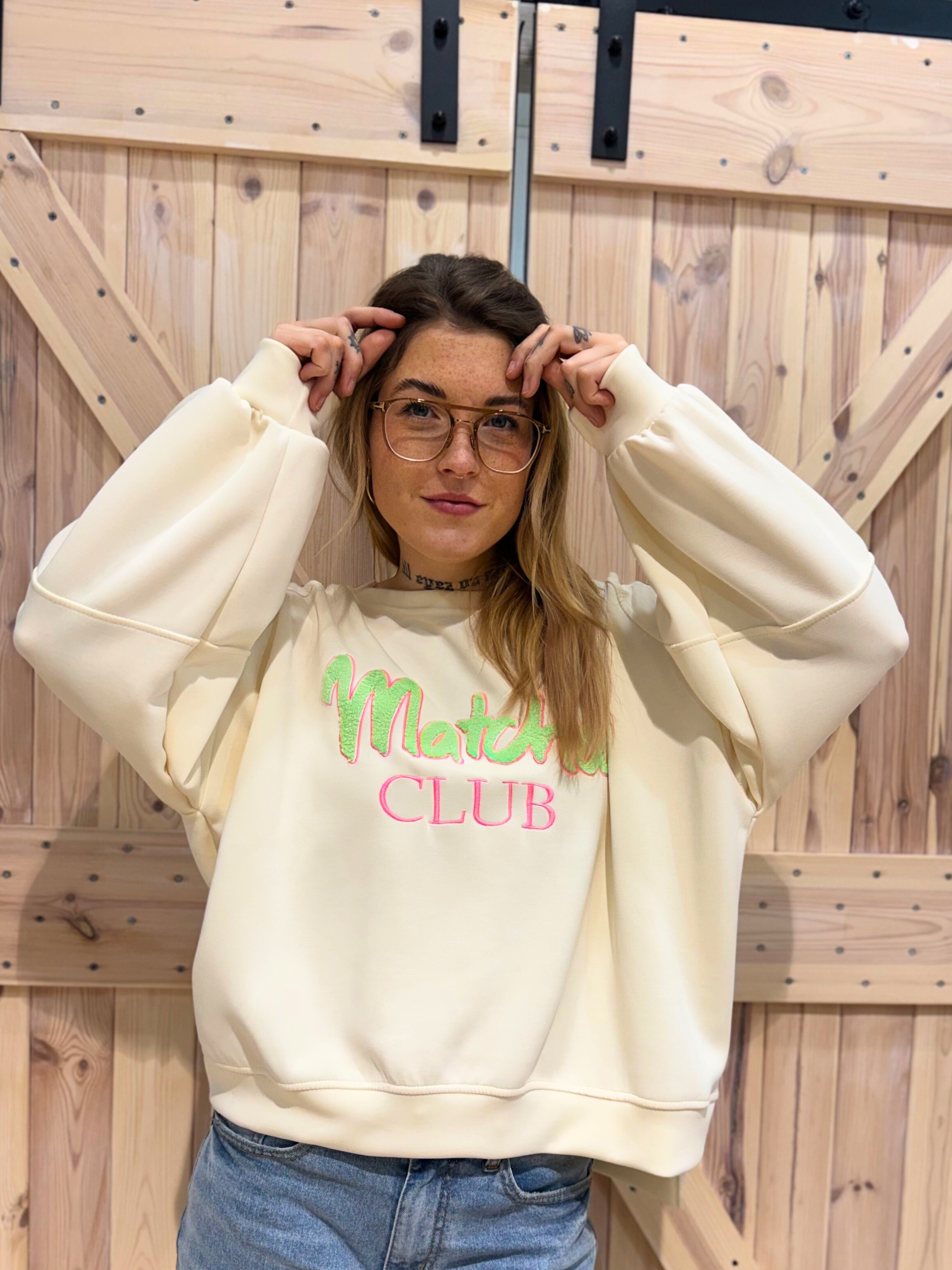 Sweater Matcha Club - Unique Flores 