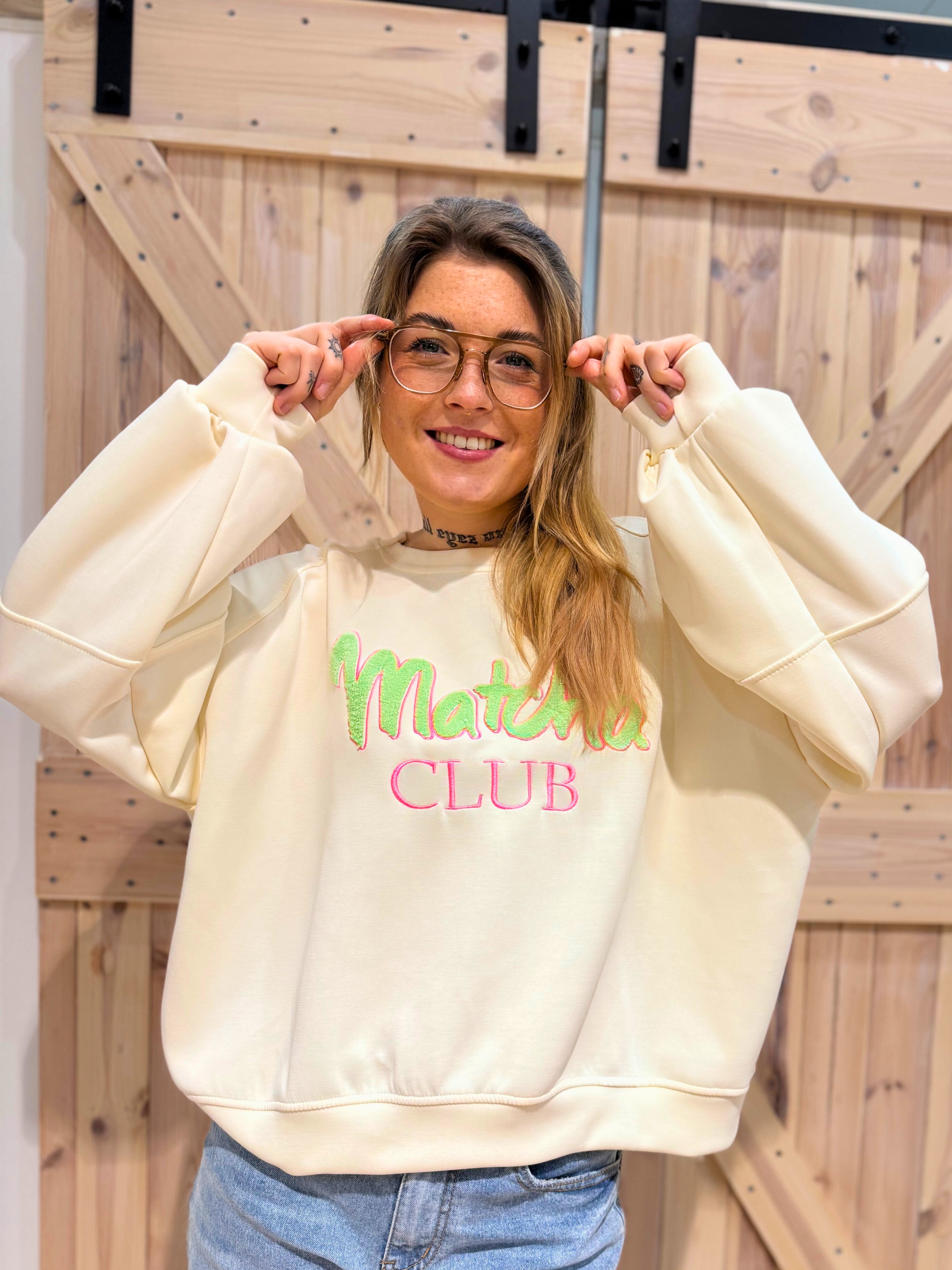 Sweater Matcha Club - Unique Flores 