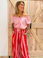 Top Musselin Off - Shoulder