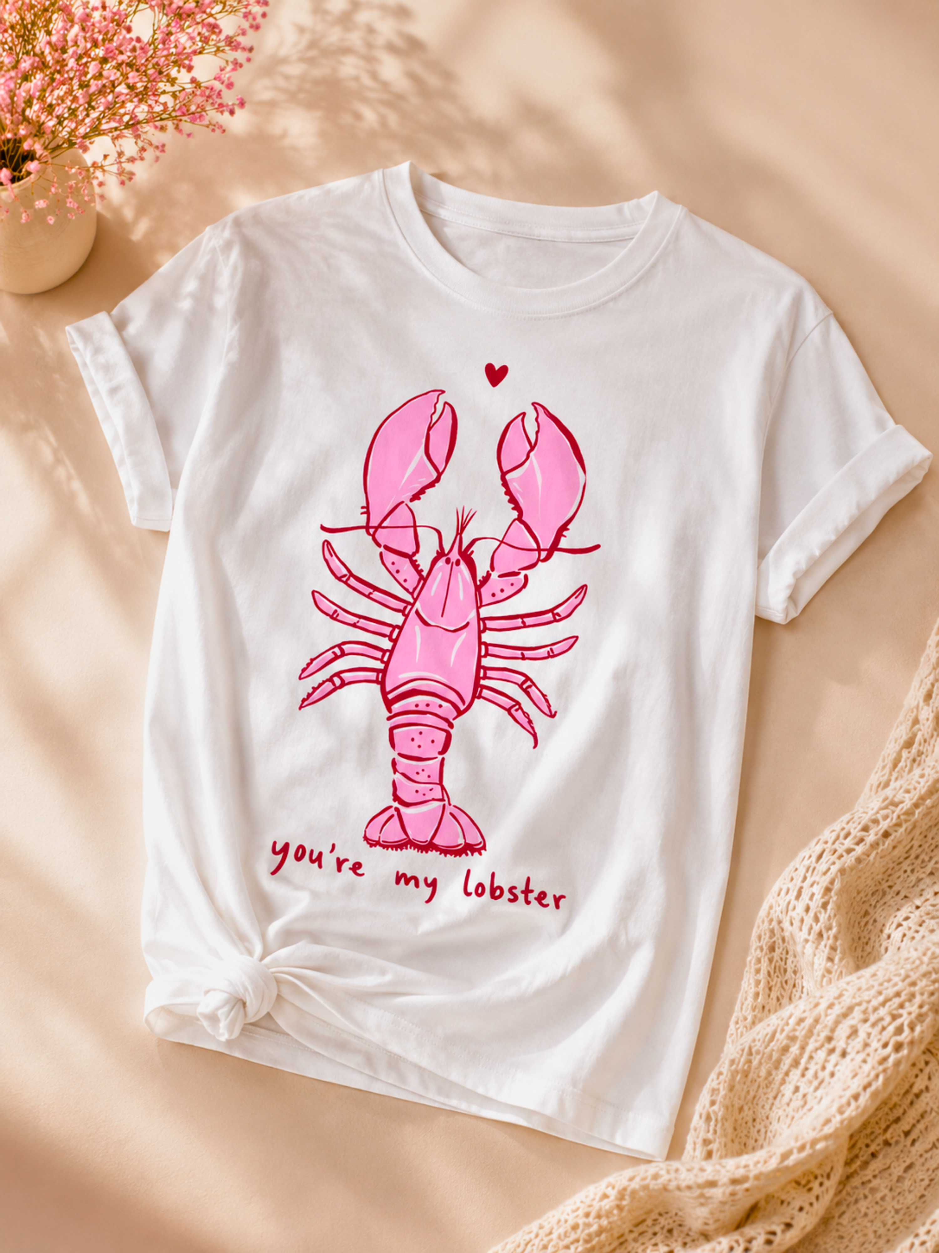 T-Shirt Lobster - Unique Flores 