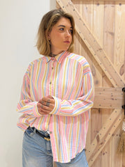 Musselin Bluse Streifen