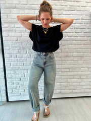 Jeans Barrel Stone Blue