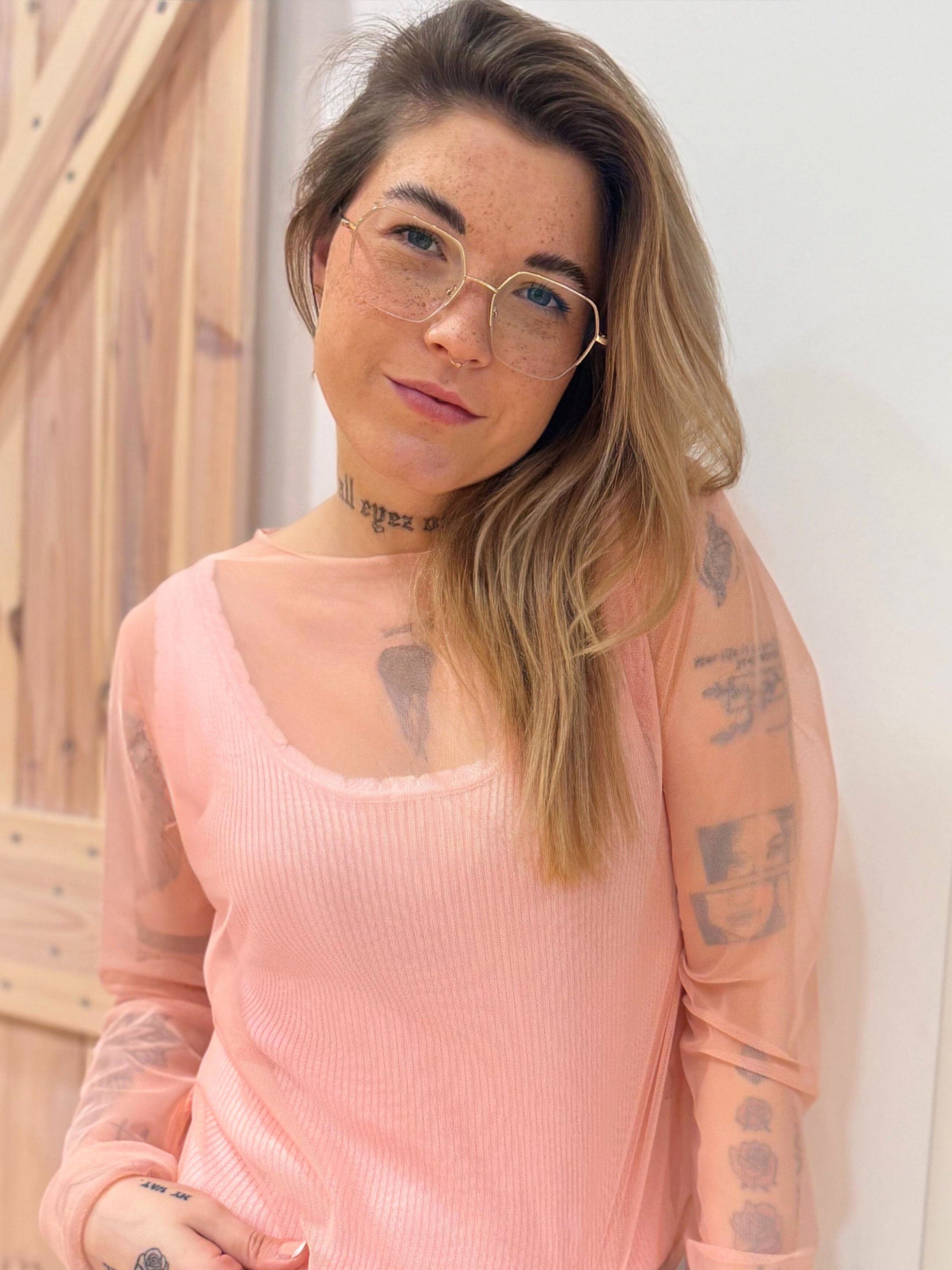 Langarmshirt Transparent - Unique Flores 