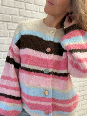 Cardigan mit pastelligen Knöpfen