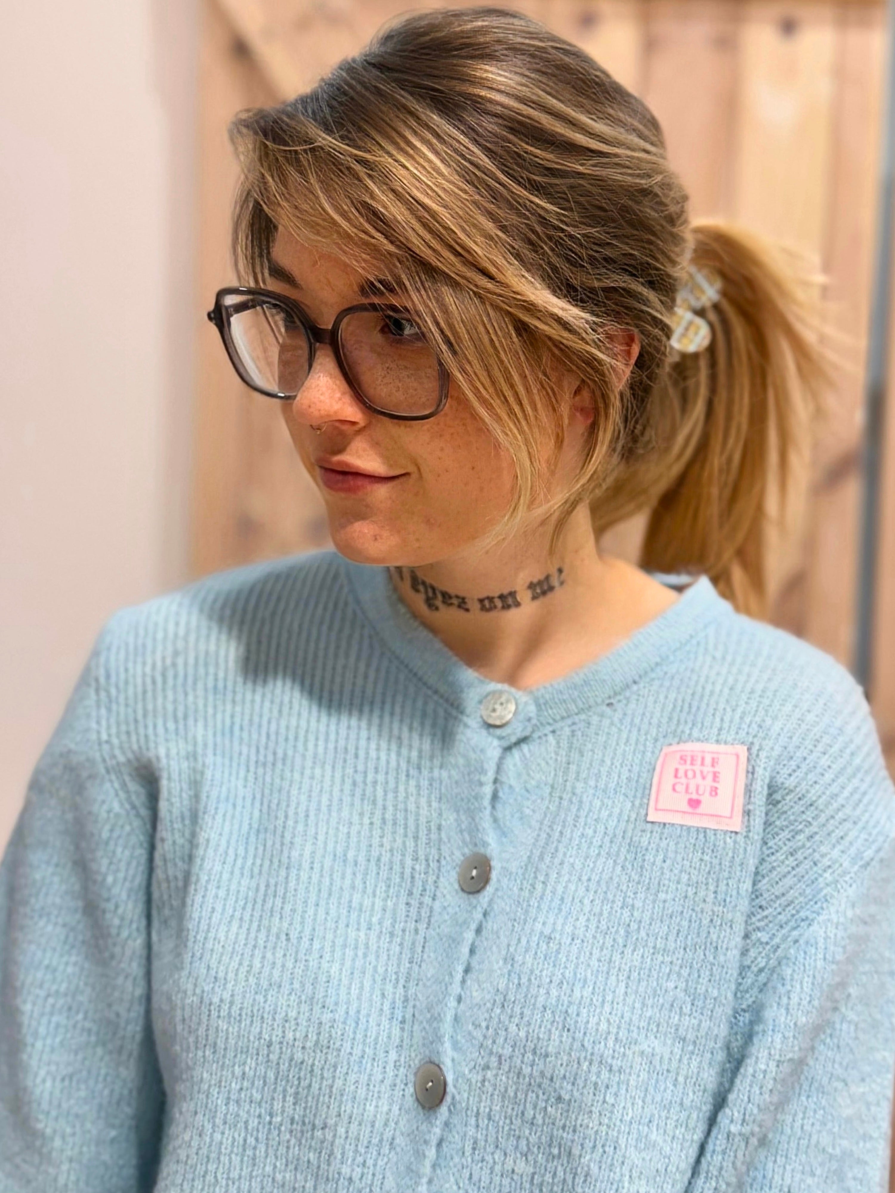 3/4 Ärmel Cardigan Self Love Club - Unique Flores 