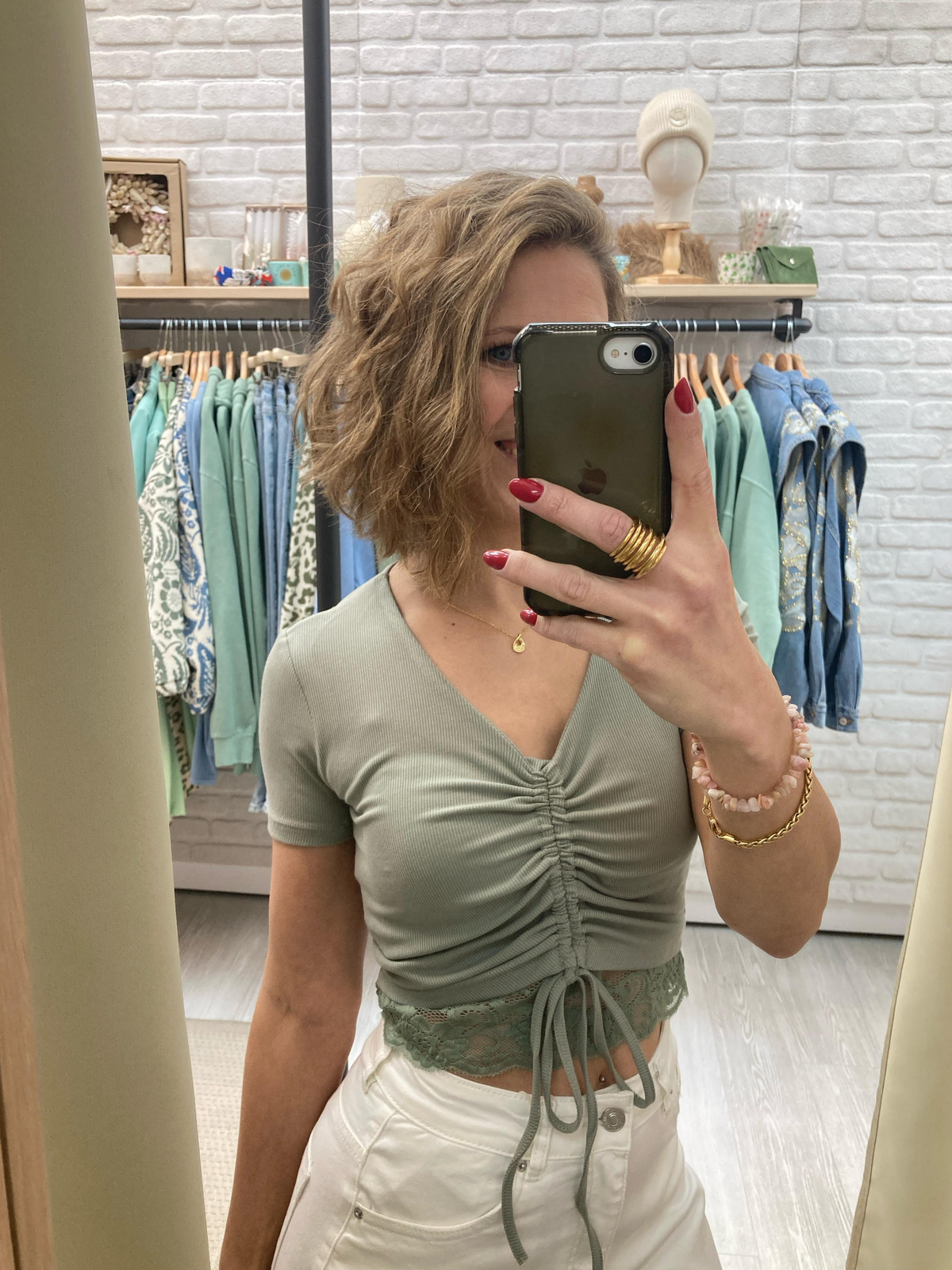 Top mit Spitze