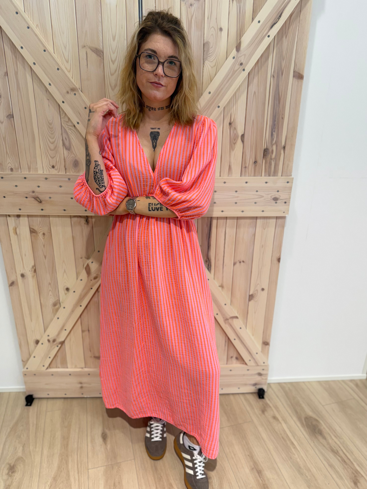 Maxikleid Streifen - Unique Flores 