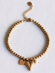 Perlenarmband mit Herzen und Mini-Perle - Unique Flores 