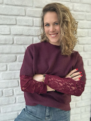 Pullover Pointed Arm - Unique Flores 