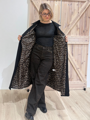 Trenchcoat mit Innenseite in Leo