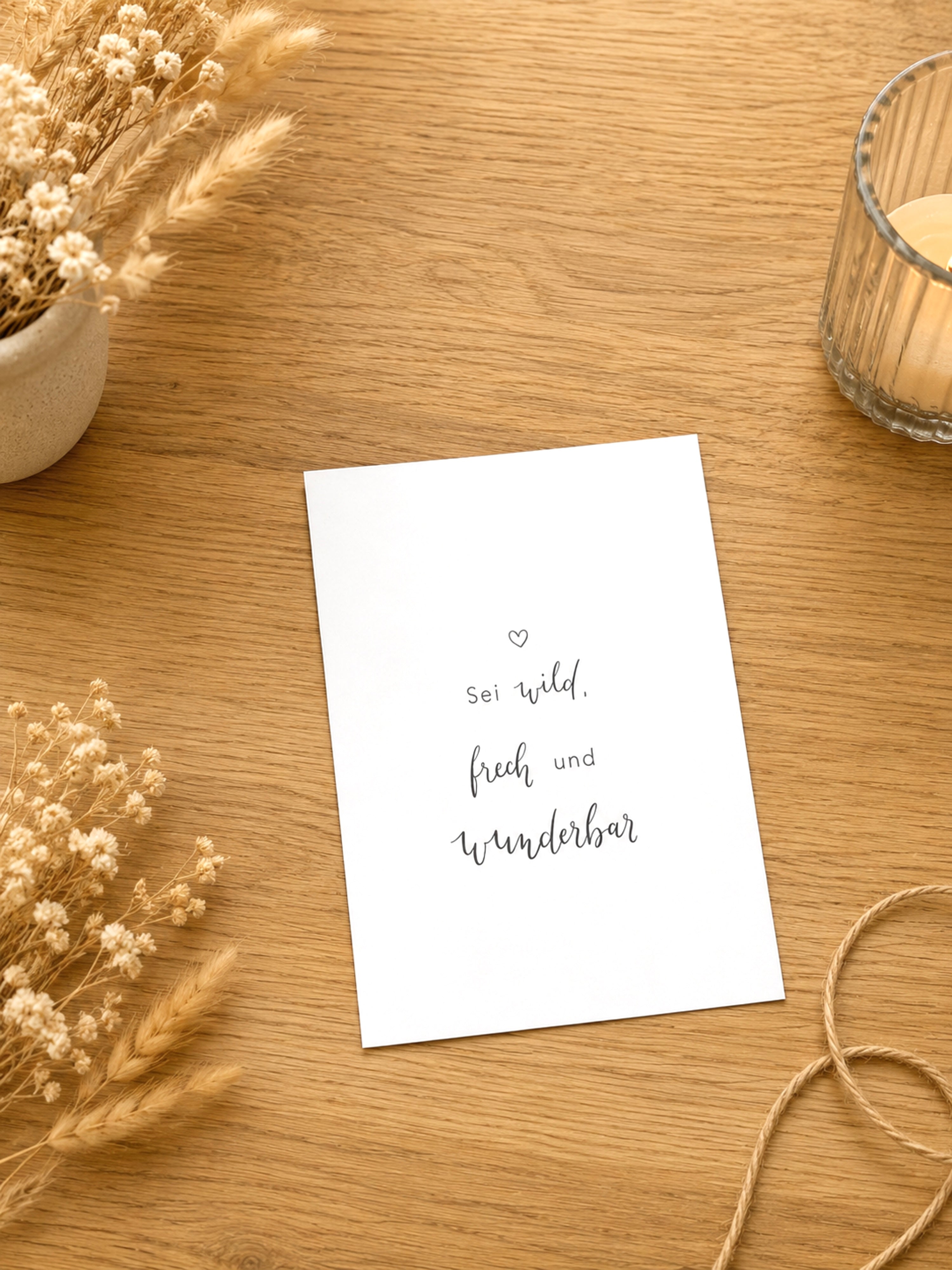 Eulenschnitt Postkarte - Unique Flores 