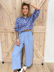 Musselin Bluse Leopard - Unique Flores 