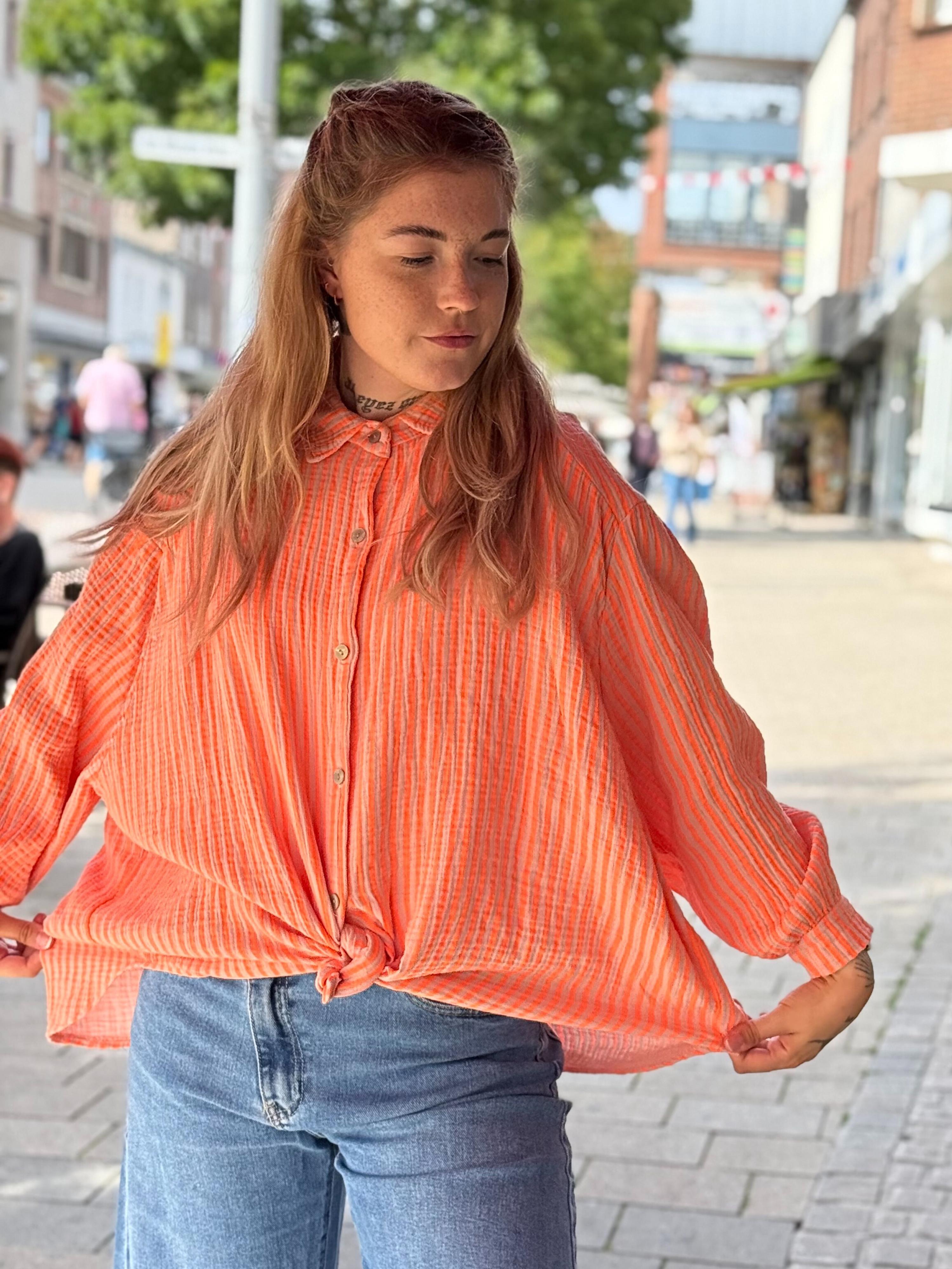 Musselin Bluse Stripes