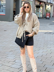 Cardigan mit Schleifen