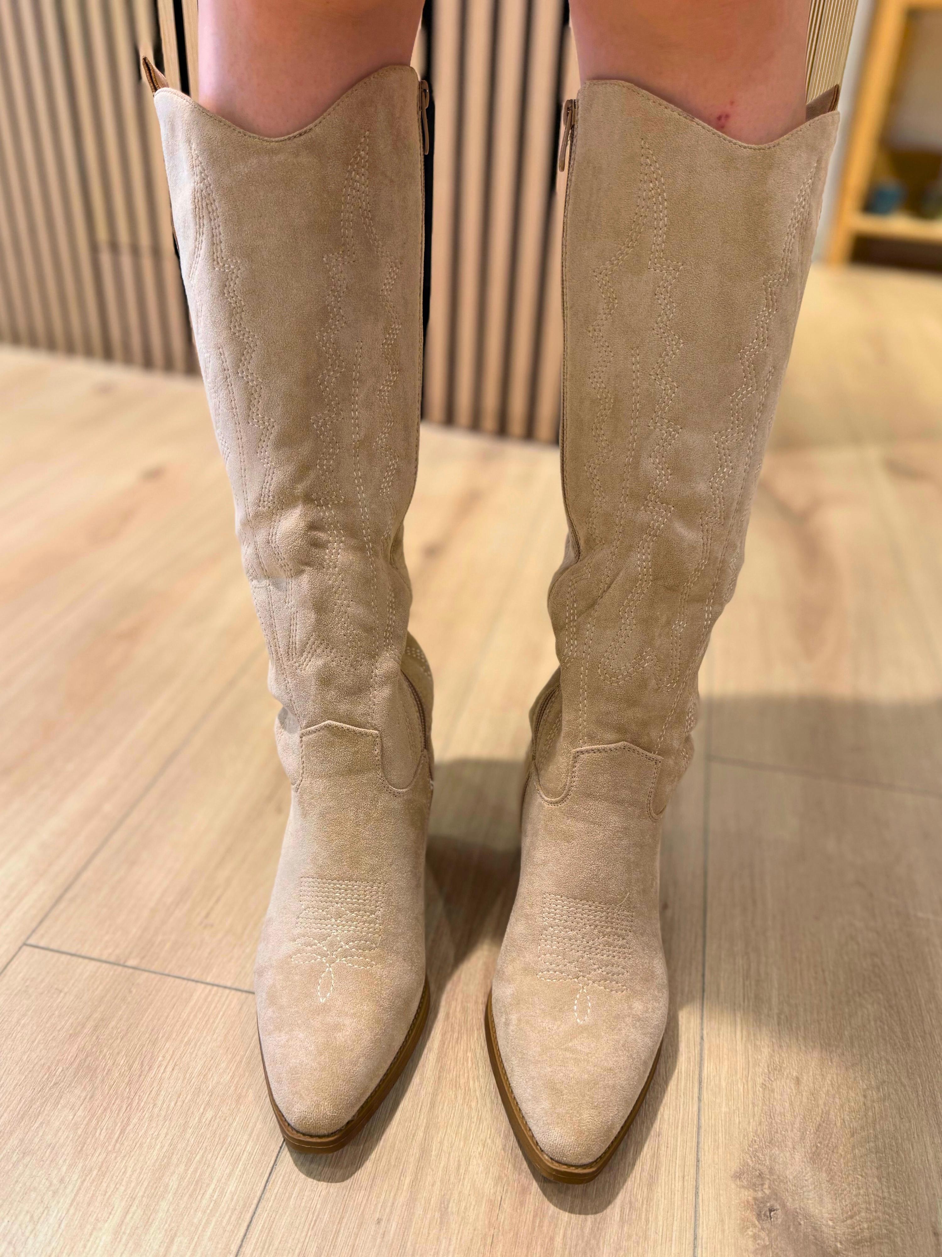 Westernstiefel Beige