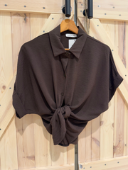 Kurzarm Bluse - Unique Flores 