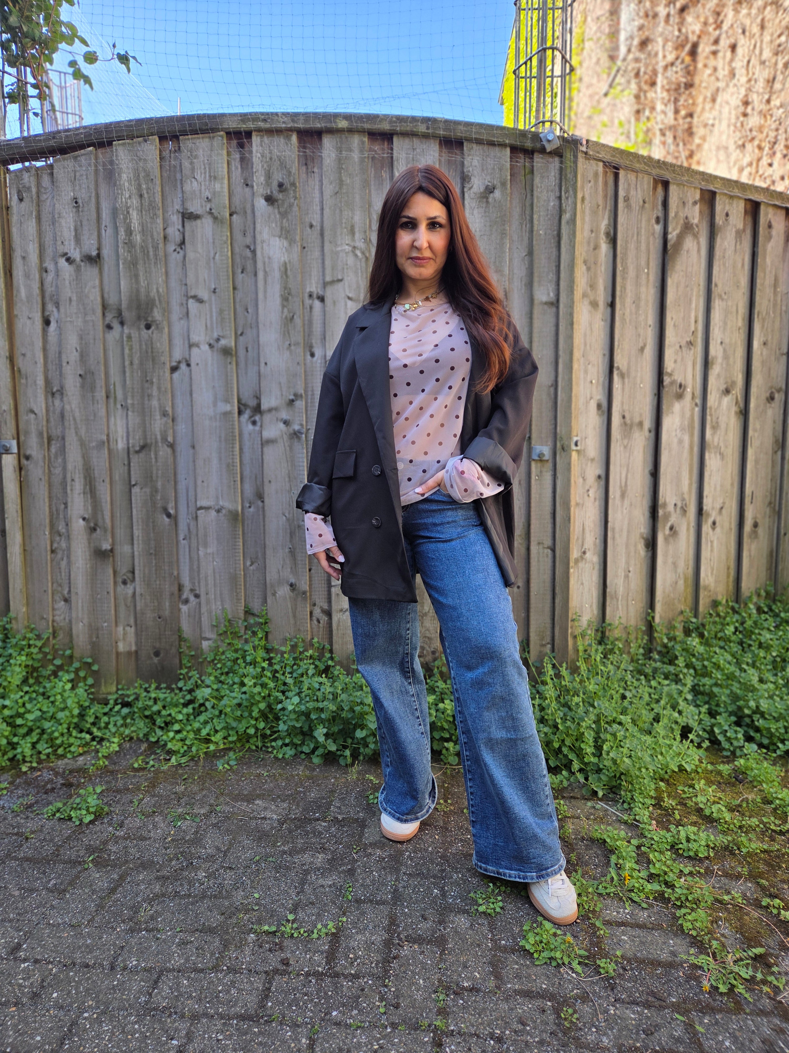 Oversized Blazer - Unique Flores 