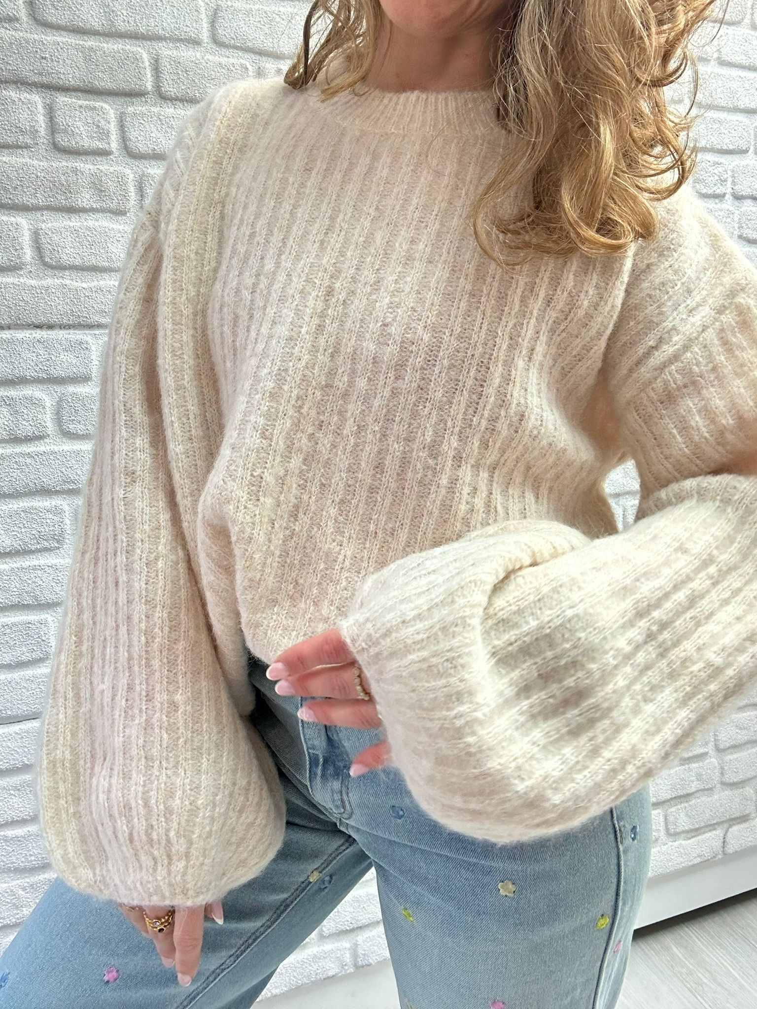 Pullover Cloudy Rib - Unique Flores 