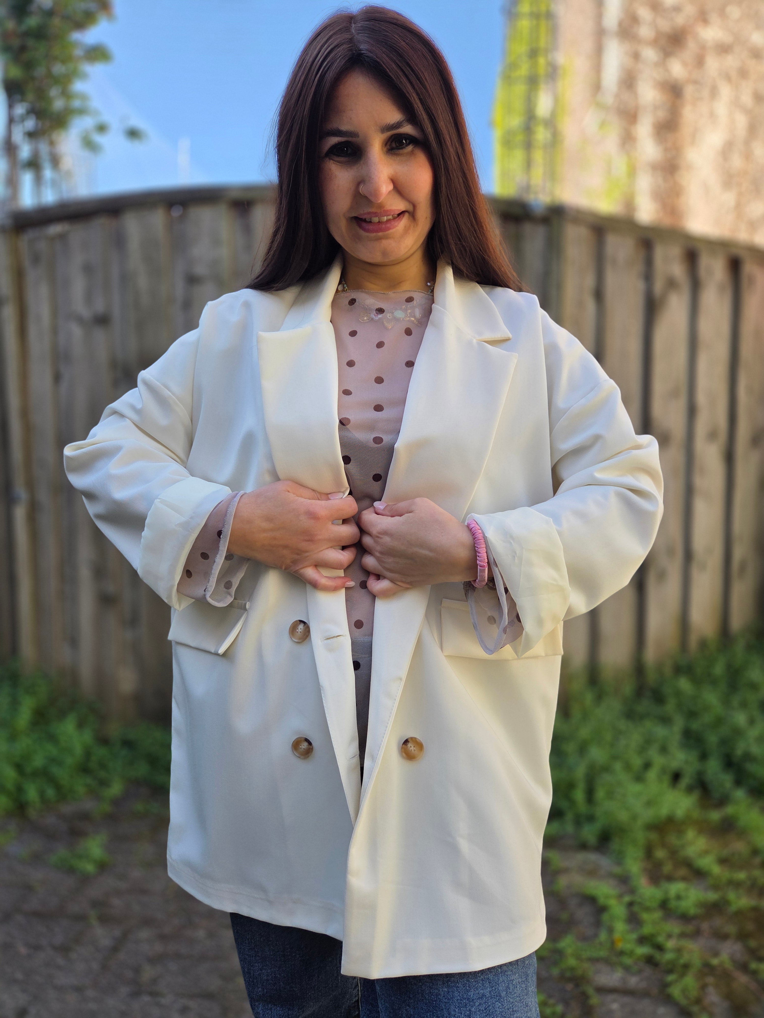 Oversized Blazer - Unique Flores 