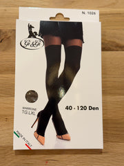 Strumpfhose Overknee Optik Braun