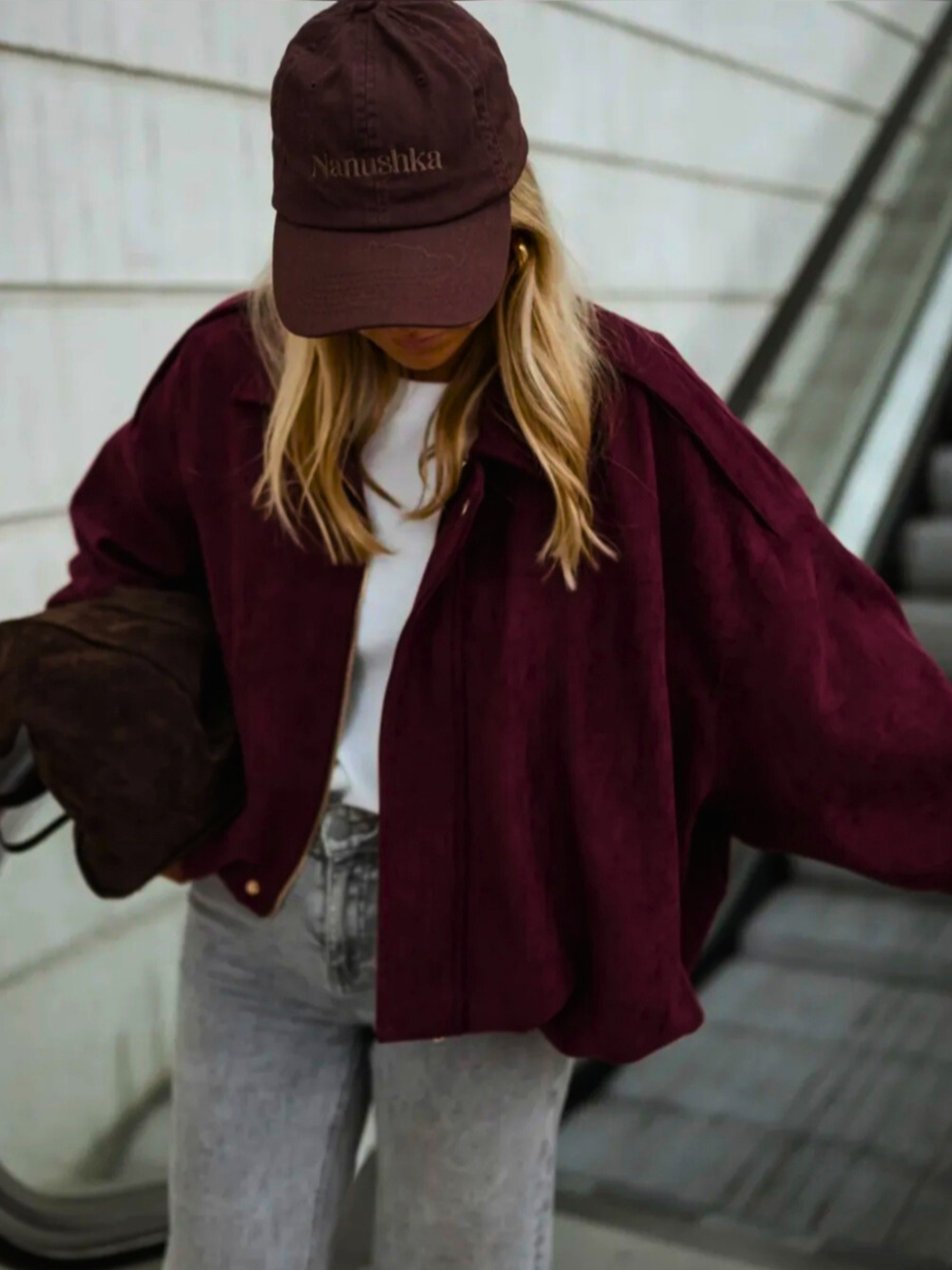 Wildlederimitat Jacke