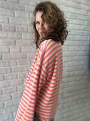 Longsleeve mit Streifen - Unique Flores 