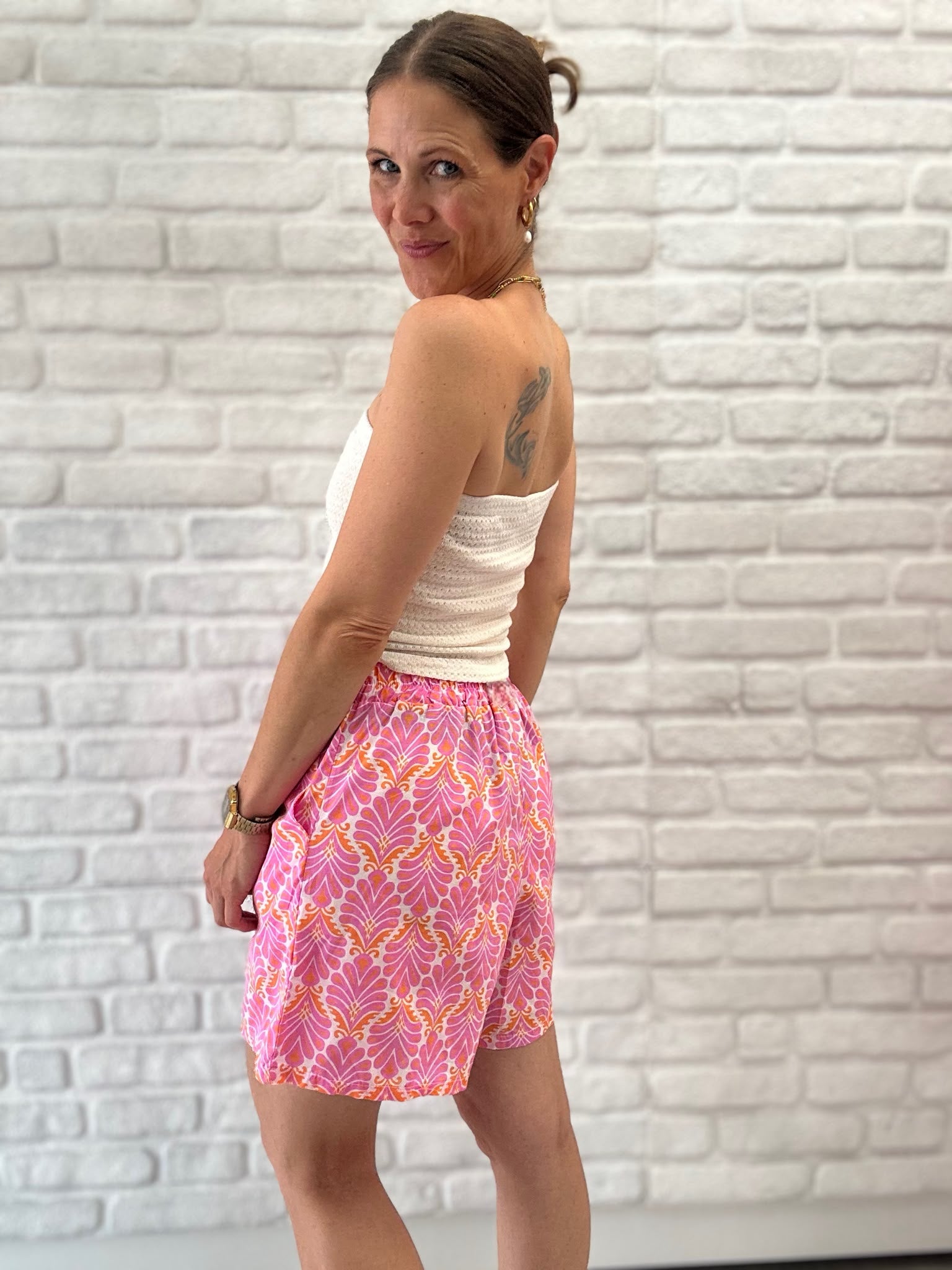 Shorts Ornament Stil - Unique Flores 