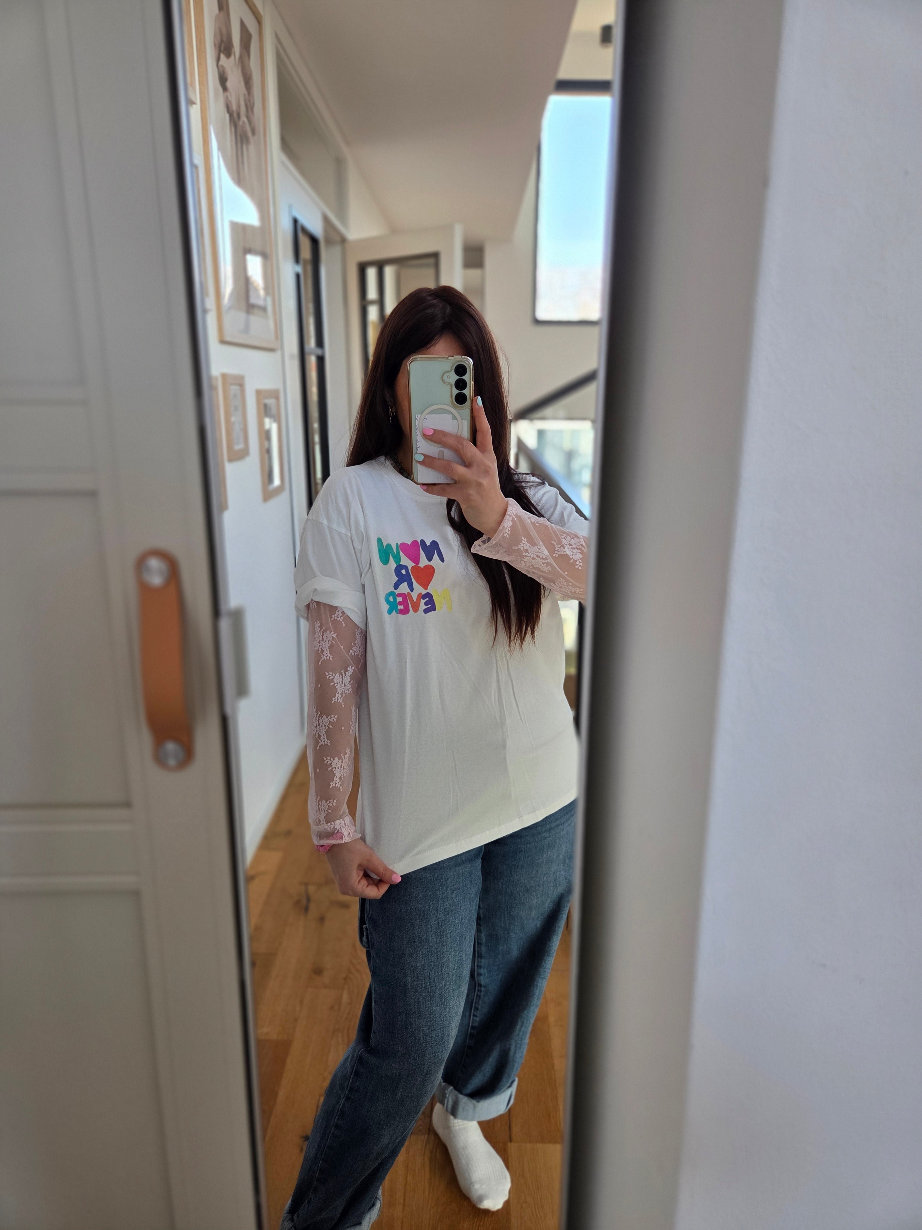 T-Shirt Now or Never - Unique Flores 