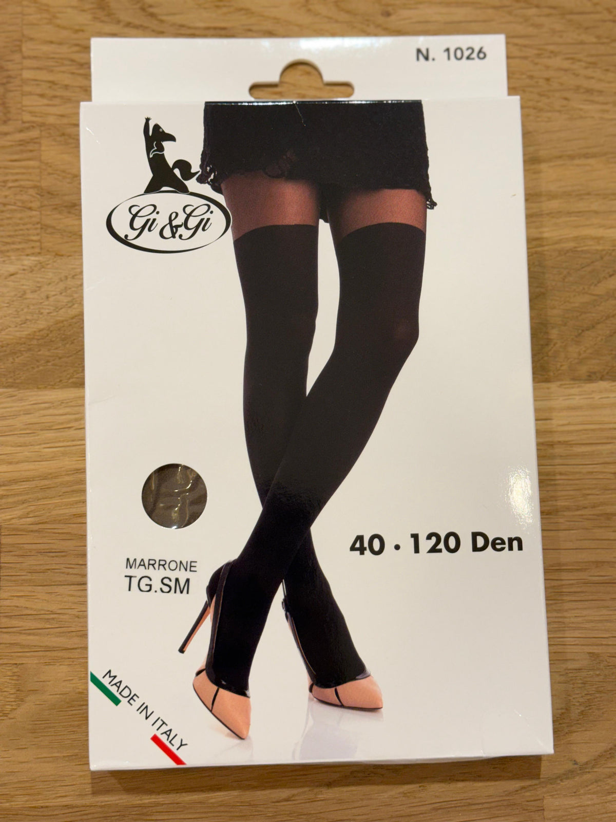 Strumpfhose Overknee Optik Braun