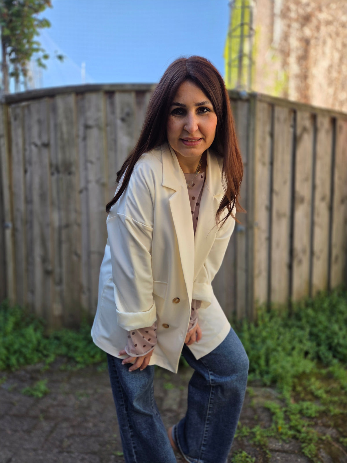 Oversized Blazer - Unique Flores 