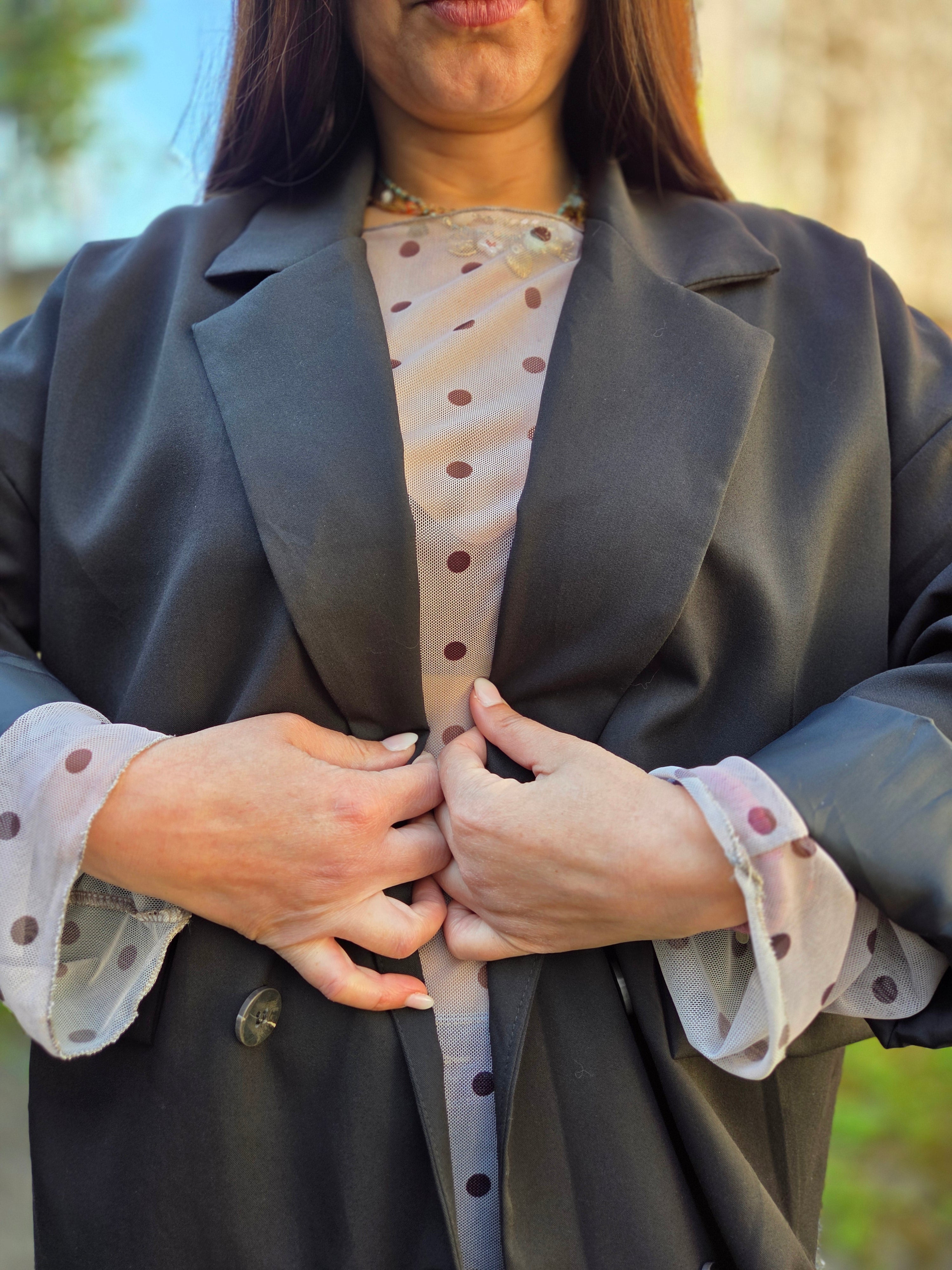 Oversized Blazer - Unique Flores 