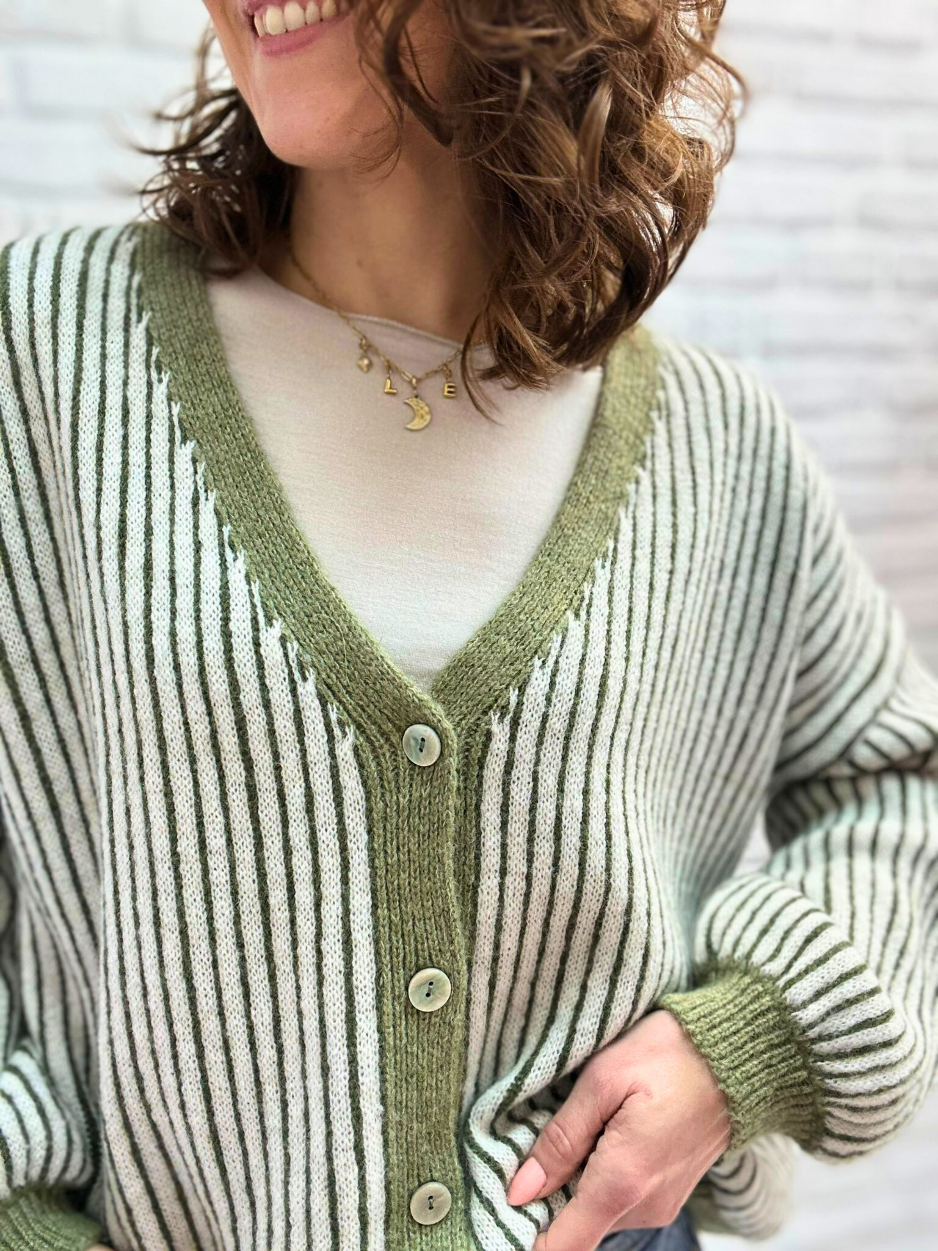 Cardigan mit Streifen - Unique Flores 