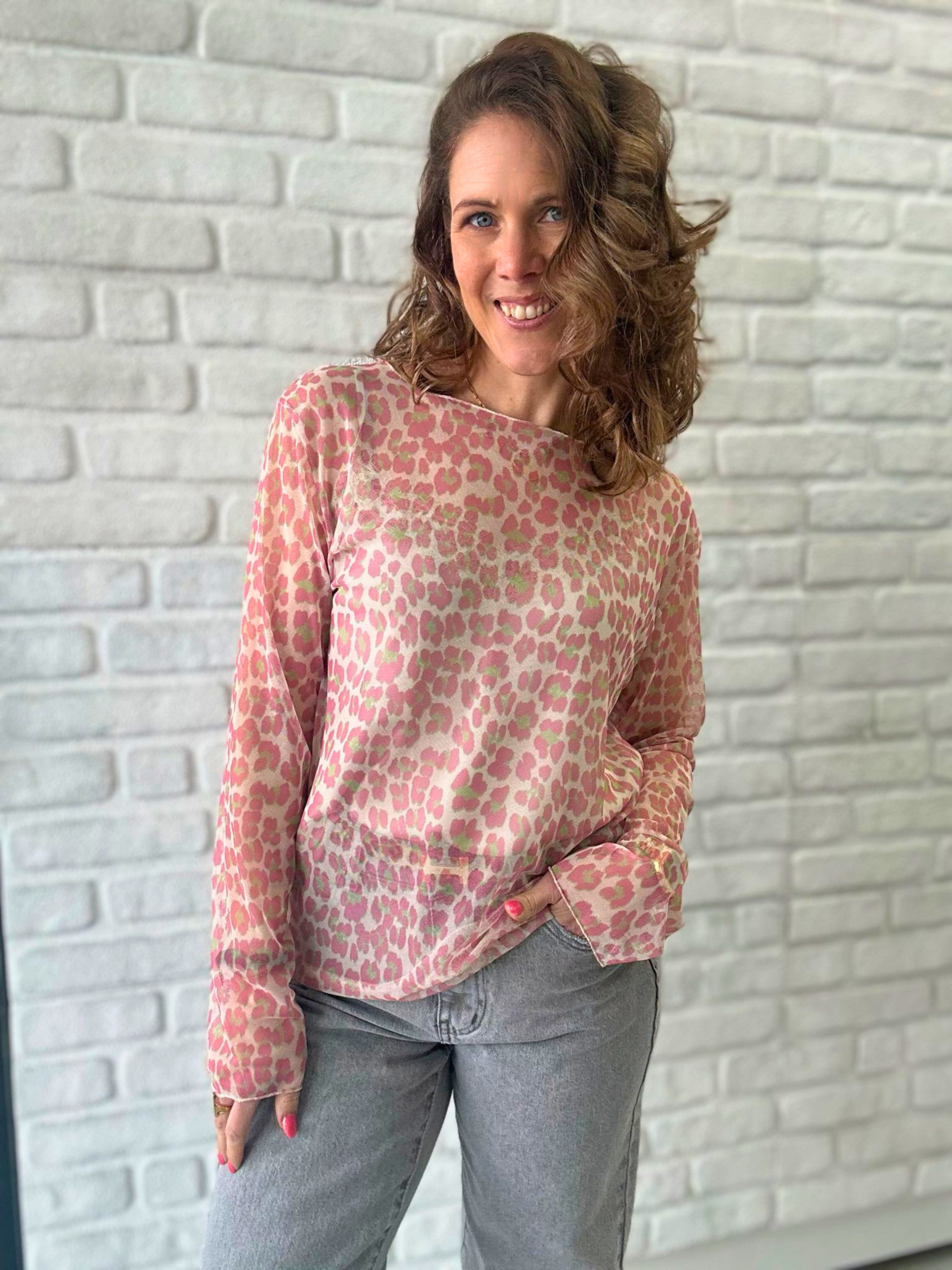Langarmshirt Mesh Leo - Unique Flores 