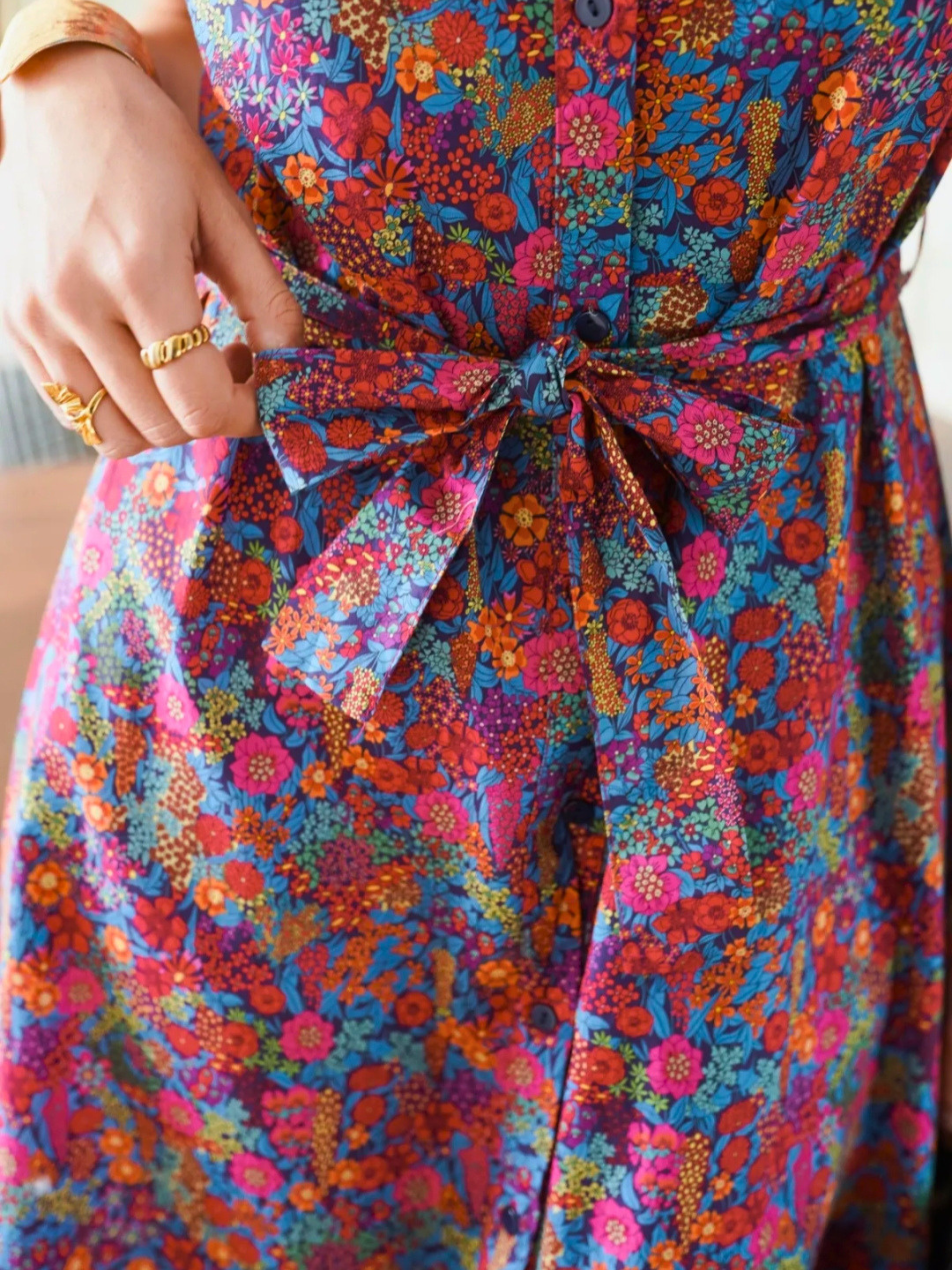 Midikleid Blumenprint - Unique Flores 