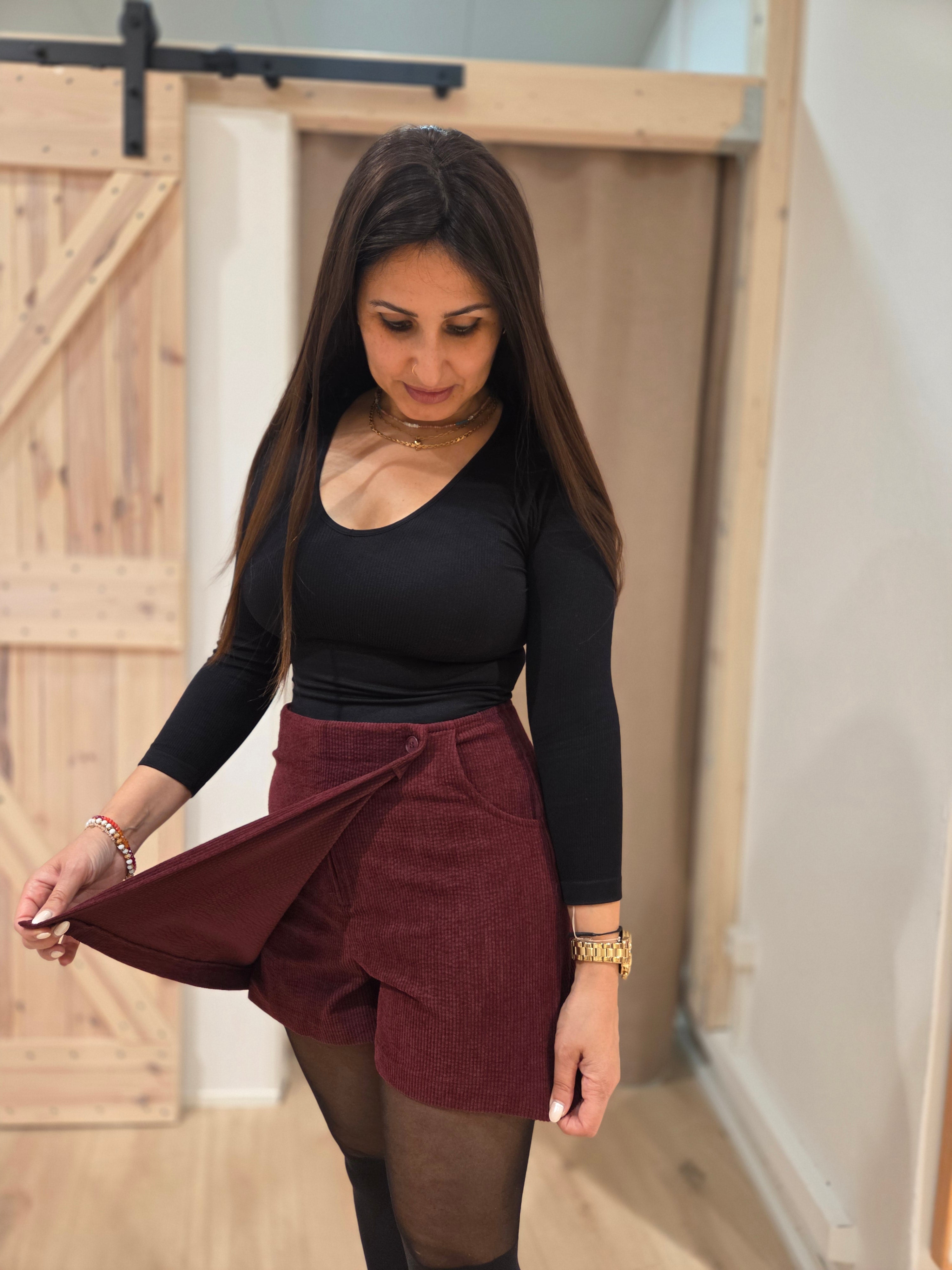 Skort aus Cord