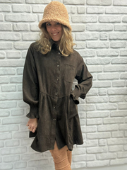 Hemdblusenkleid aus Cord