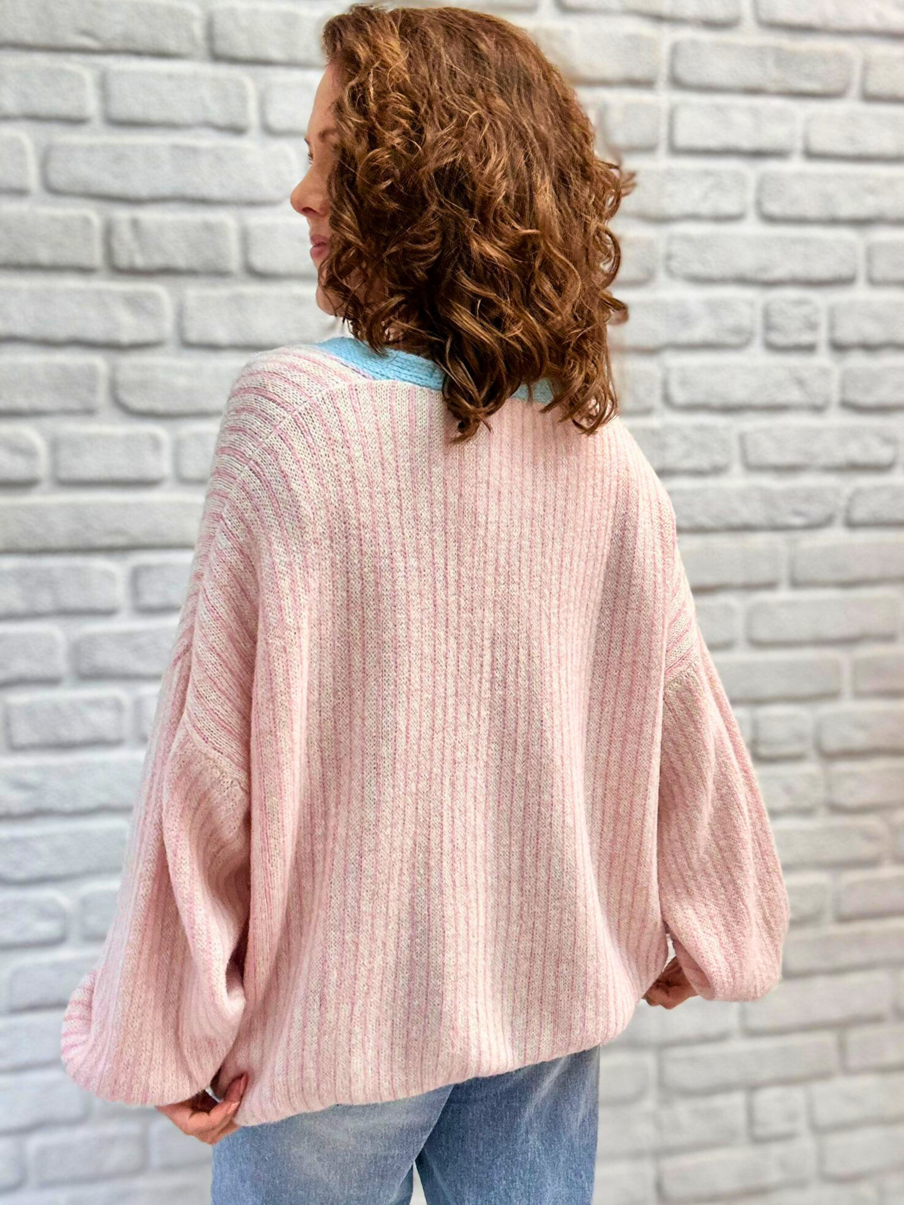 Cardigan mit Streifen - Unique Flores 