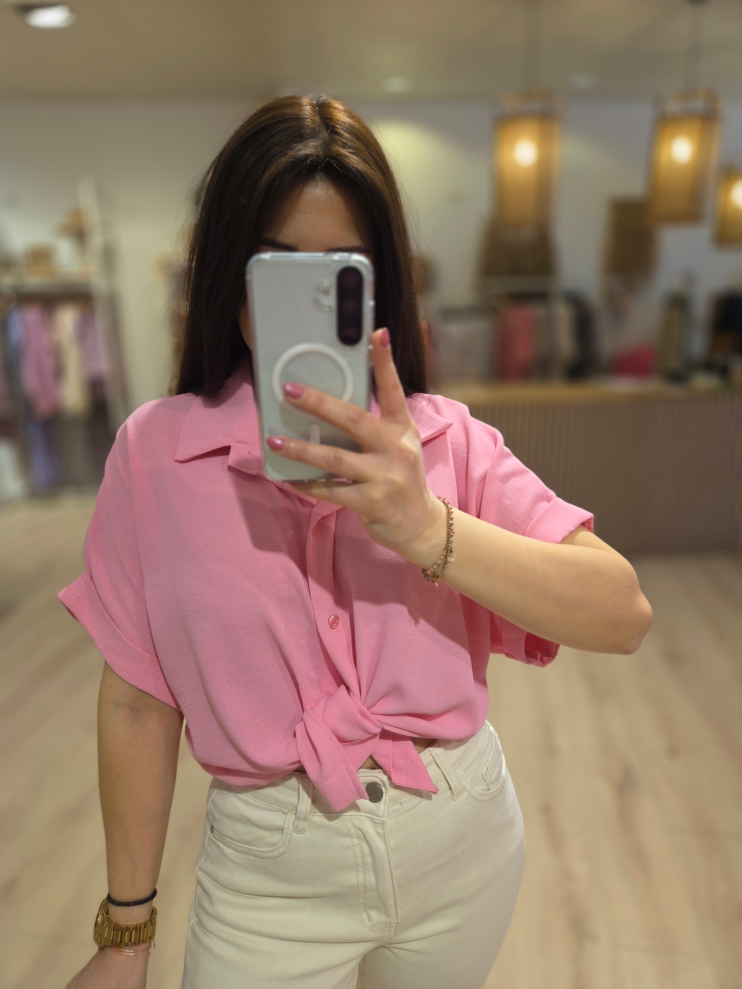 Kurzarm Bluse - Unique Flores 