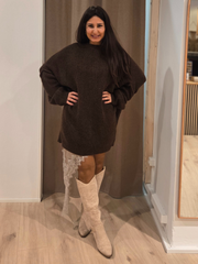 Satin Spitzenkleid