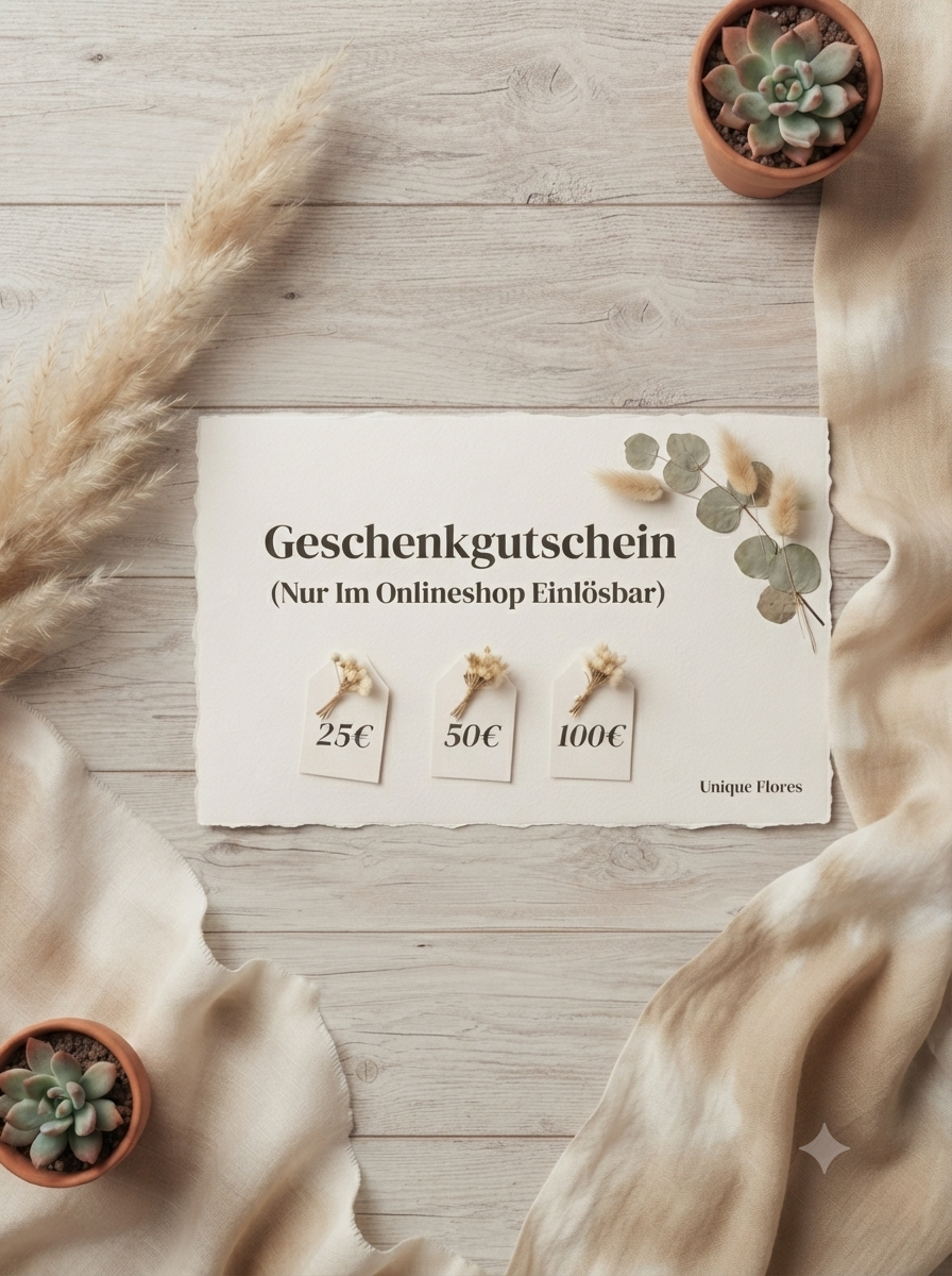 Geschenkgutschein (Nur im Onlineshop einlösbar)