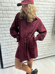 Hemdblusenkleid aus Cord