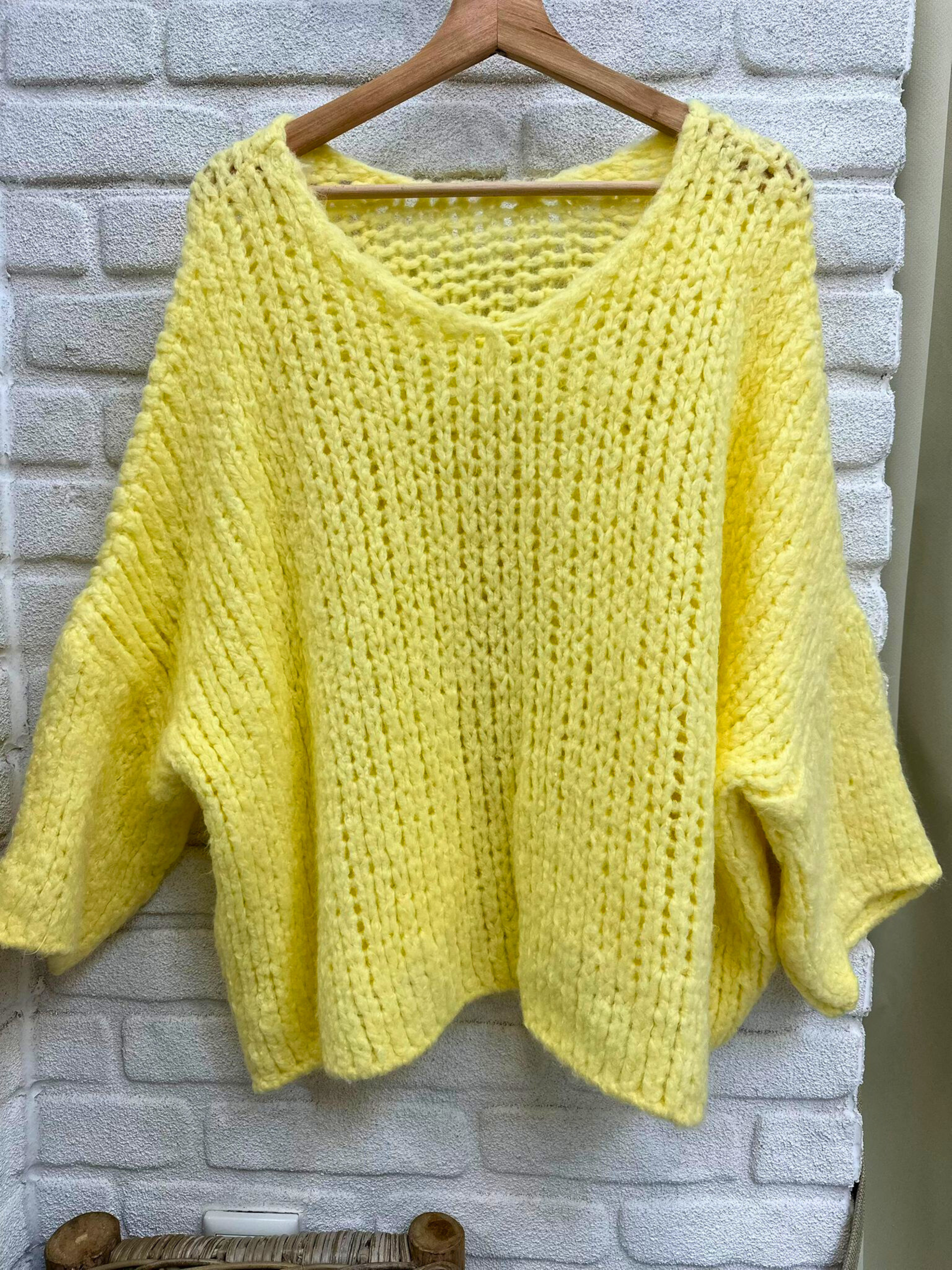 Strick Pullover 3/4 Arm - Unique Flores 