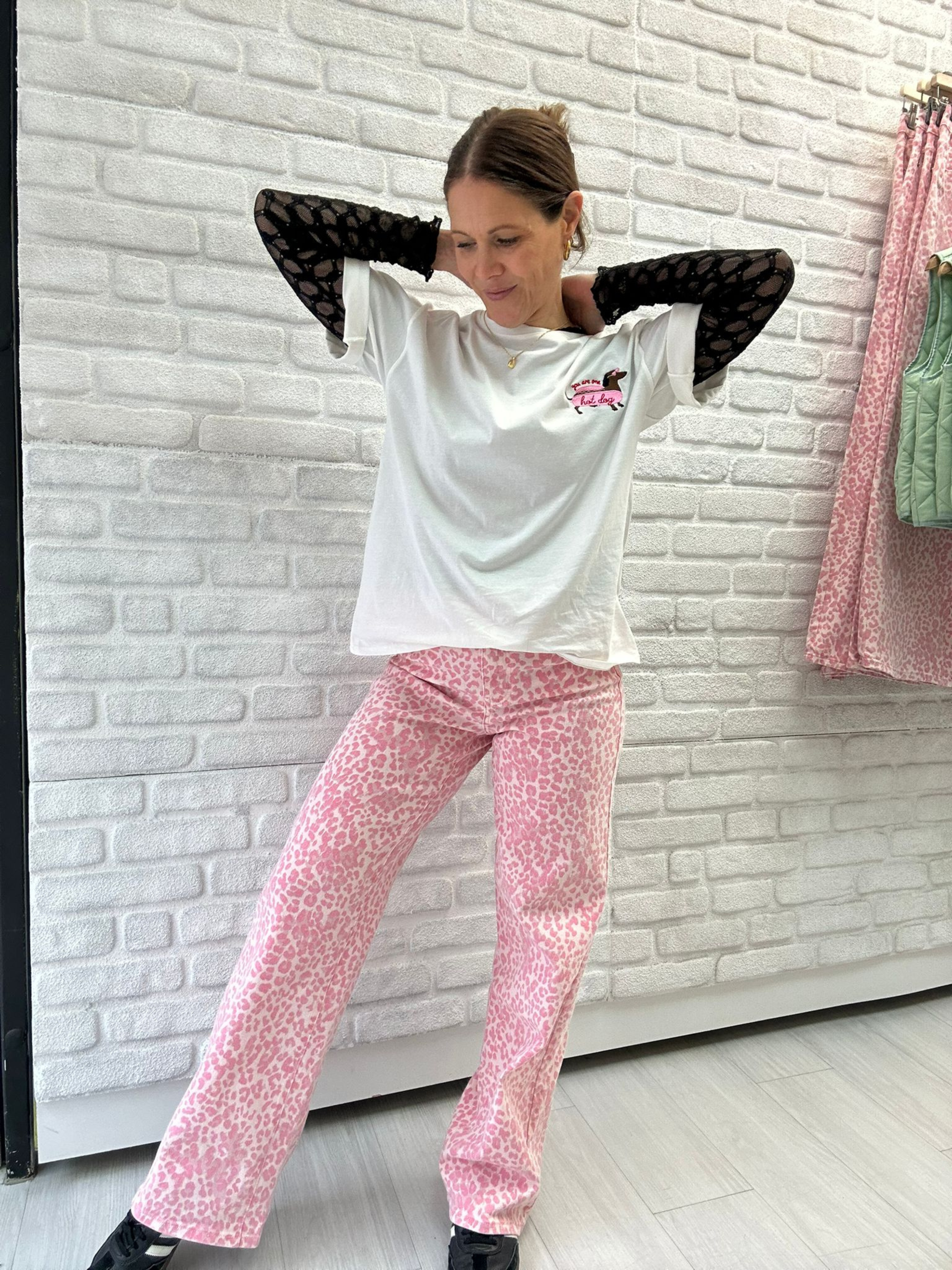 Wide Leg Rosa Leo - Unique Flores 