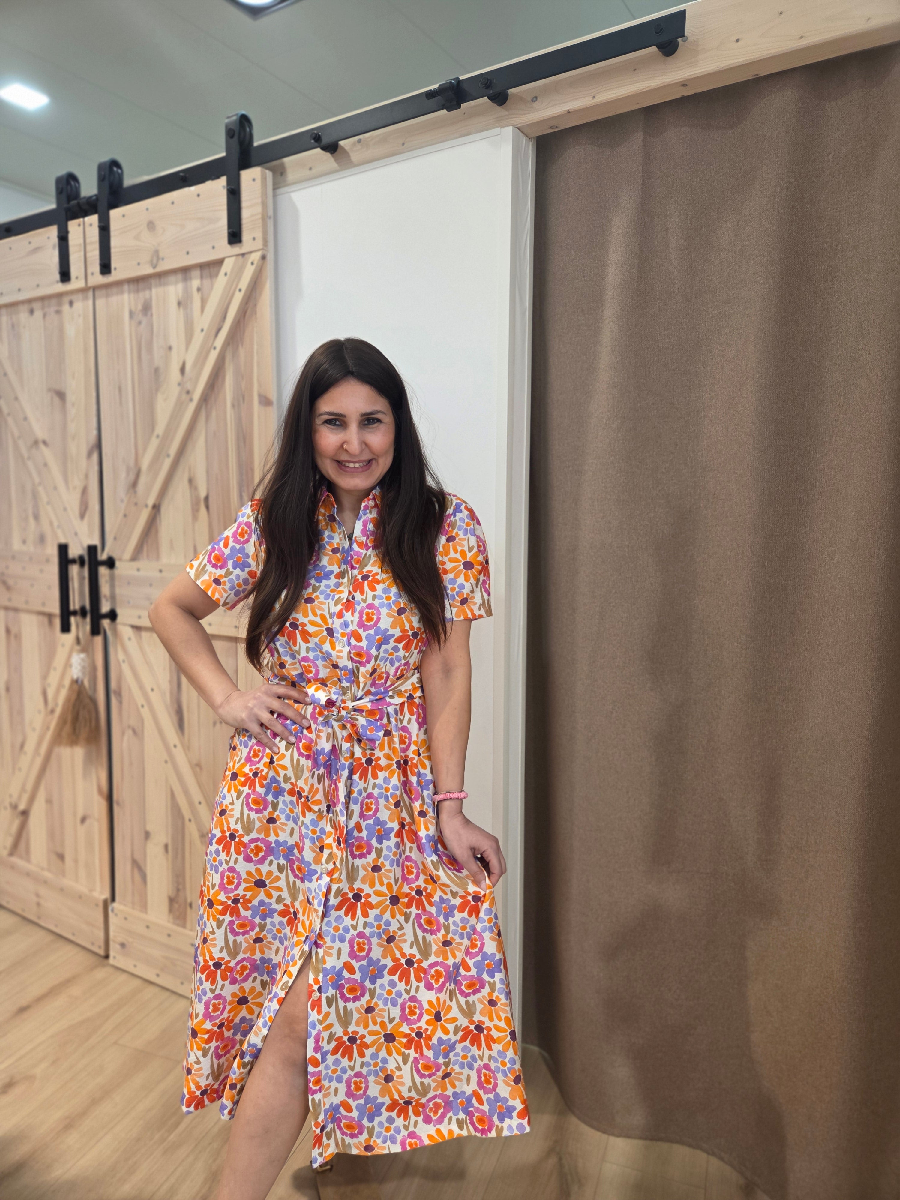 Midikleid Blumenprint - Unique Flores 