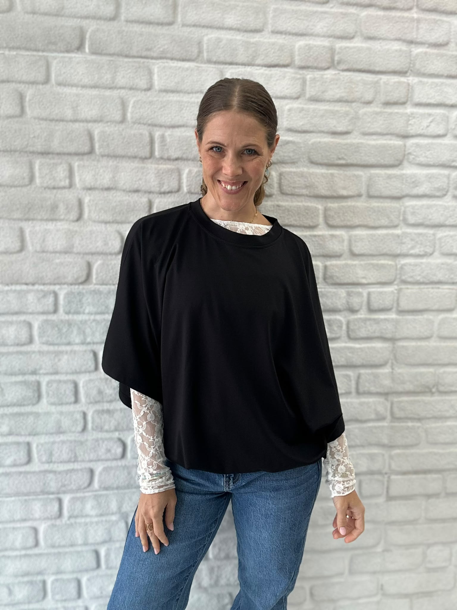 Shirt Fledermaus Ärmel - Unique Flores 